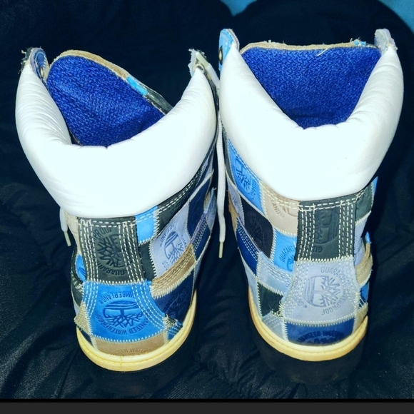 Timberland ULTRA RARE Patchwork Boots From 1990  ONLY Pair In New Condition LEFT - Picture 4 of 6